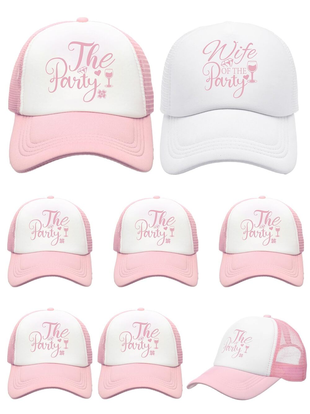 8596 8 Pack Social Club Bachelorette Party Hats Include 1 Pack The Bride
